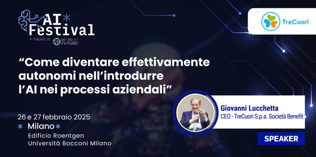 Come diventare autonomi nell’introdurre l’AI nei processi aziendali: TreCuori tra i relatori dell’AI Festival 2025